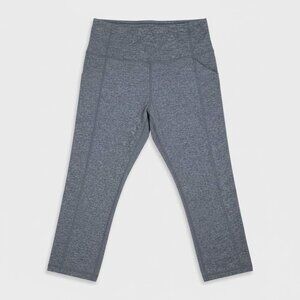 Avia Women's Gray Cropped Leggings Size S Mid Rise Yoga Pants Active Training